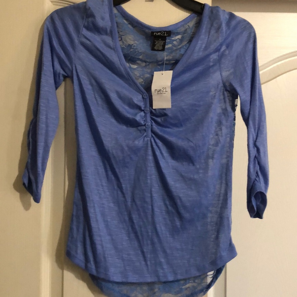 Lace back shirt